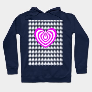 Pink and White Love Hearts Hoodie